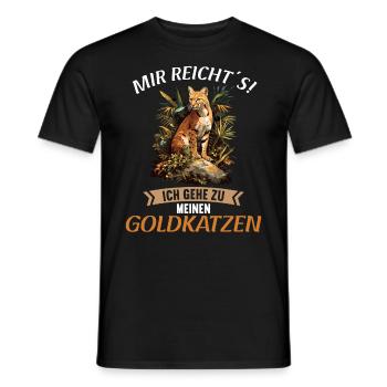 Chats dorés Chat doré - T-shirt homme - noir - Devant - AI Model Male 178 light (178cm)