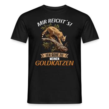 Chats dorés Chat doré - T-shirt homme - noir - Devant - AI Model Male 178 light (178cm)
