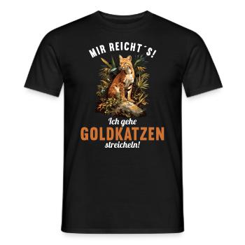 Chats dorés Chat doré - T-shirt homme - noir - Devant - AI Model Male 178 light (178cm)