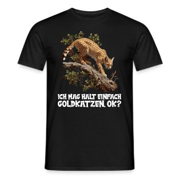 Chats dorés Chat doré - T-shirt homme - noir - Devant - AI Model Male 178 light (178cm)