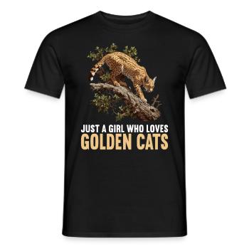 Chats dorés Chat doré - T-shirt homme - noir - Devant - AI Model Male 178 light (178cm)