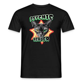 "Psychic-Reader" Gothic Occult Halloween Witch - Men's T-Shirt - black - Front - AI Model Male 178 light (178cm)