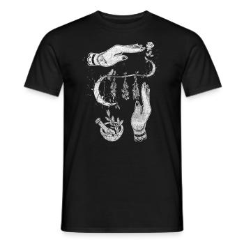 Jardin d’herbes aromatiques jardinier gothique occulte sorcière herbes - T-shirt homme - noir - Devant - AI Model Male 178 light (178cm)