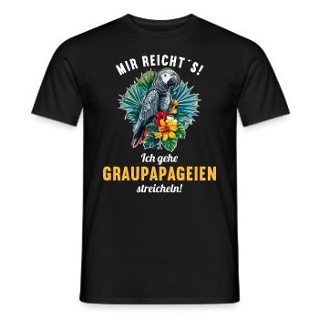 Graupapageien Graupapagei - Männer T-Shirt - Schwarz - Vorne - AI Model Male 178 light (178cm)