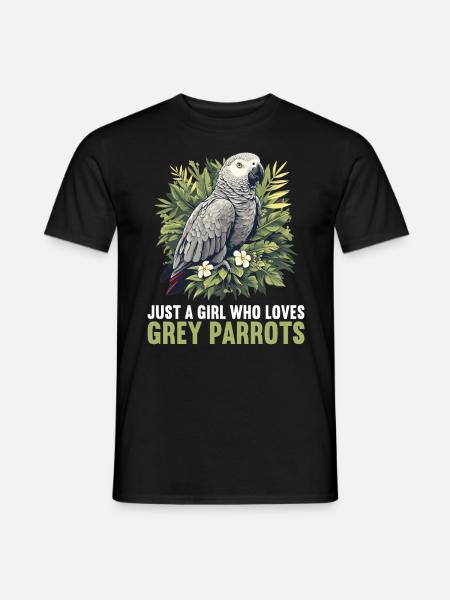African grey parrots - Men's T-Shirt - black