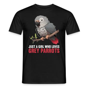 Graupapageien Graupapagei - Männer T-Shirt - Schwarz - Vorne - AI Model Male 178 light (178cm)