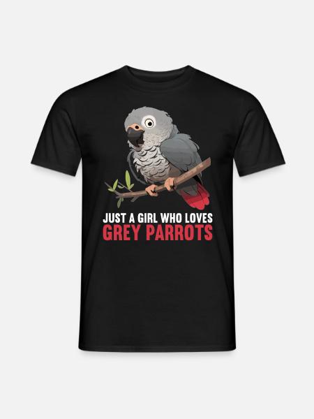African grey parrots - Men's T-Shirt - black