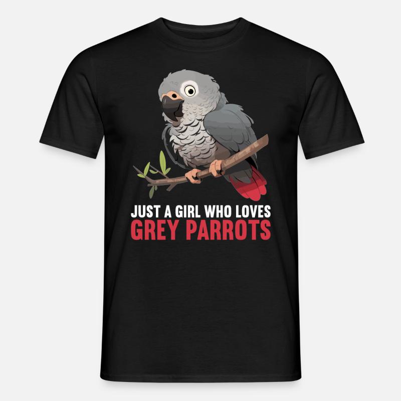 Graupapageien Graupapagei - Männer T-Shirt - Schwarz