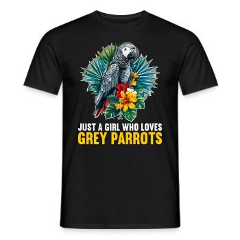 Graupapageien Graupapagei - Männer T-Shirt - Schwarz - Vorne - AI Model Male 178 light (178cm)