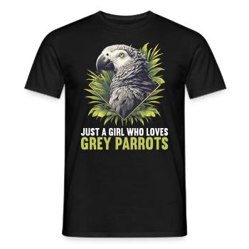 Graupapageien Graupapagei - Männer T-Shirt - Schwarz - Vorne - AI Model Male 178 light (178cm)