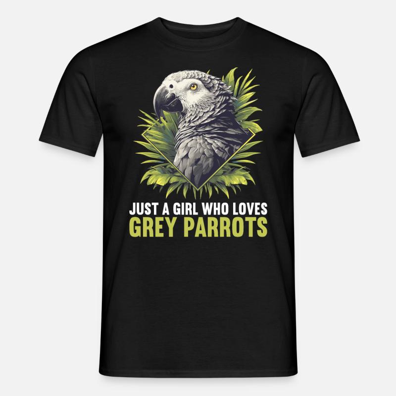 Graupapageien Graupapagei - Männer T-Shirt - Schwarz