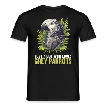 Graupapageien Graupapagei - Männer T-Shirt - Schwarz - Vorne - AI Model Male 178 light (178cm)