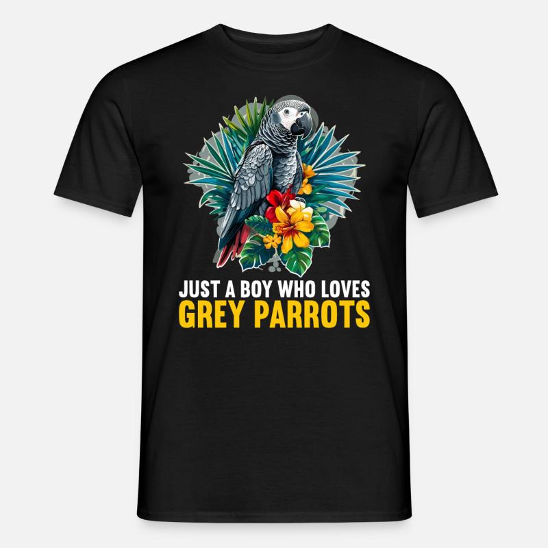 Graupapageien Graupapagei - Männer T-Shirt - Schwarz