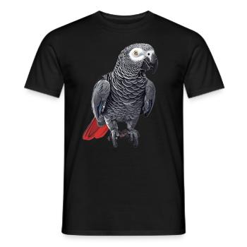 Graupapageien Graupapagei - Männer T-Shirt - Schwarz - Vorne - AI Model Male 178 light (178cm)