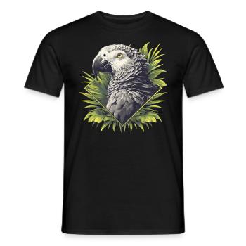 Graupapageien Graupapagei - Männer T-Shirt - Schwarz - Vorne - AI Model Male 178 light (178cm)