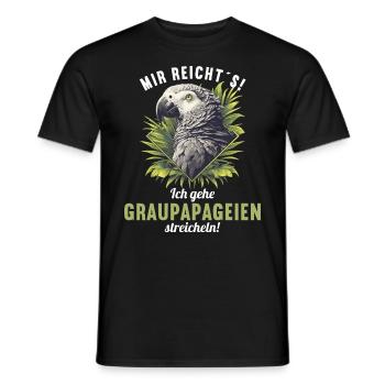 Graupapageien Graupapagei - Männer T-Shirt - Schwarz - Vorne - AI Model Male 178 light (178cm)