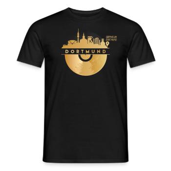 Dortmund Discotheque 80s 90s Music - Men's T-Shirt - black - Front - AI Model Male 178 light (178cm)