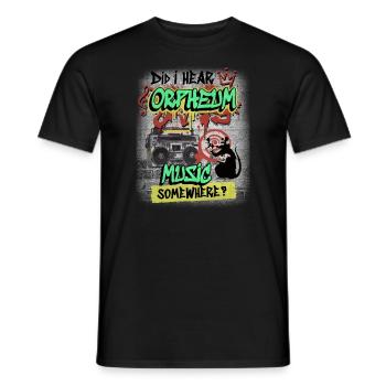 Dortmunder Discothek 80er 90er Wave-Musik Orpheum - Männer T-Shirt - Schwarz - Vorne - AI Model Male 178 light (178cm)