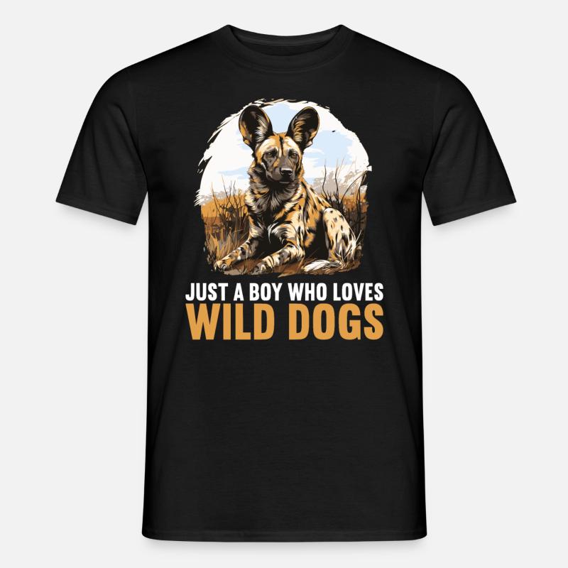 Wildhunde Wildhund - Männer T-Shirt - Schwarz