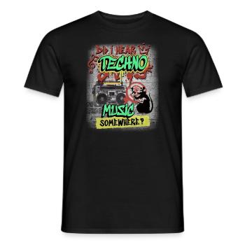 Hardcore-Rave Musik Raver 90er EDM House DJ Rave - Männer T-Shirt - Schwarz - Vorne - AI Model Male 178 light (178cm)