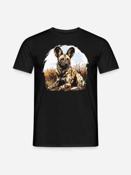 Wildhunde Wildhund - Männer T-Shirt - Schwarz