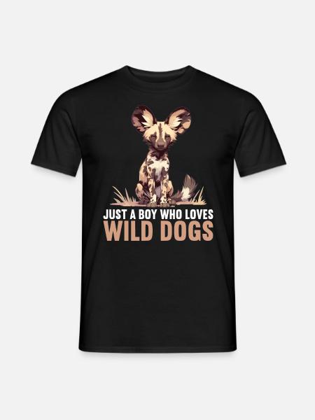 Wildhunde Wildhund - Männer T-Shirt - Schwarz