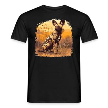 Wild Dogs Wild Dog - Men's T-Shirt - black - Front - AI Model Male 178 light (178cm)