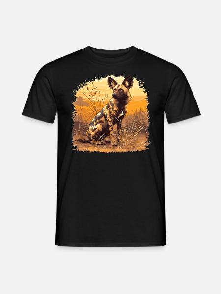 Wildhunde Wildhund - Männer T-Shirt - Schwarz