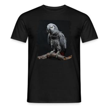 Graupapageien Graupapagei - Männer T-Shirt - Schwarz - Vorne - AI Model Male 178 light (178cm)