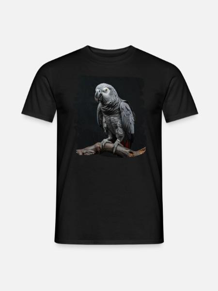 African grey parrots - Men's T-Shirt - black