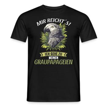 Graupapageien Graupapagei - Männer T-Shirt - Schwarz - Vorne - AI Model Male 178 light (178cm)