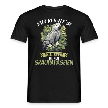 Graupapageien Graupapagei - Männer T-Shirt - Schwarz - Vorne - AI Model Male 178 light (178cm)