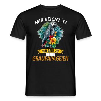 Graupapageien Graupapagei - Männer T-Shirt - Schwarz - Vorne - AI Model Male 178 light (178cm)