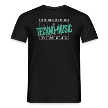 Hardcore-Rave Musik Raver EDM House-Music - Männer T-Shirt - Schwarz - Vorne - AI Model Male 178 light (178cm)