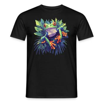 Tree Frog Baumfrösche Baumfrosch - Männer T-Shirt - Schwarz - Vorne - AI Model Male 178 light (178cm)