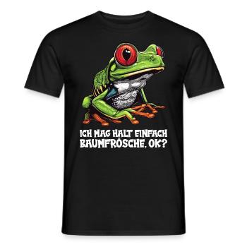 Tree Frog Baumfrösche Baumfrosch - Männer T-Shirt - Schwarz - Vorne - AI Model Male 178 light (178cm)