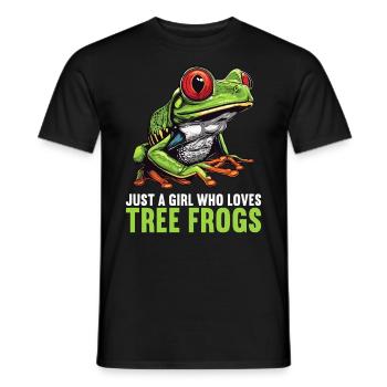 Tree Frog Baumfrösche Baumfrosch - Männer T-Shirt - Schwarz - Vorne - AI Model Male 178 light (178cm)