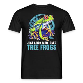 Tree Frog Baumfrösche Baumfrosch - Männer T-Shirt - Schwarz - Vorne - AI Model Male 178 light (178cm)