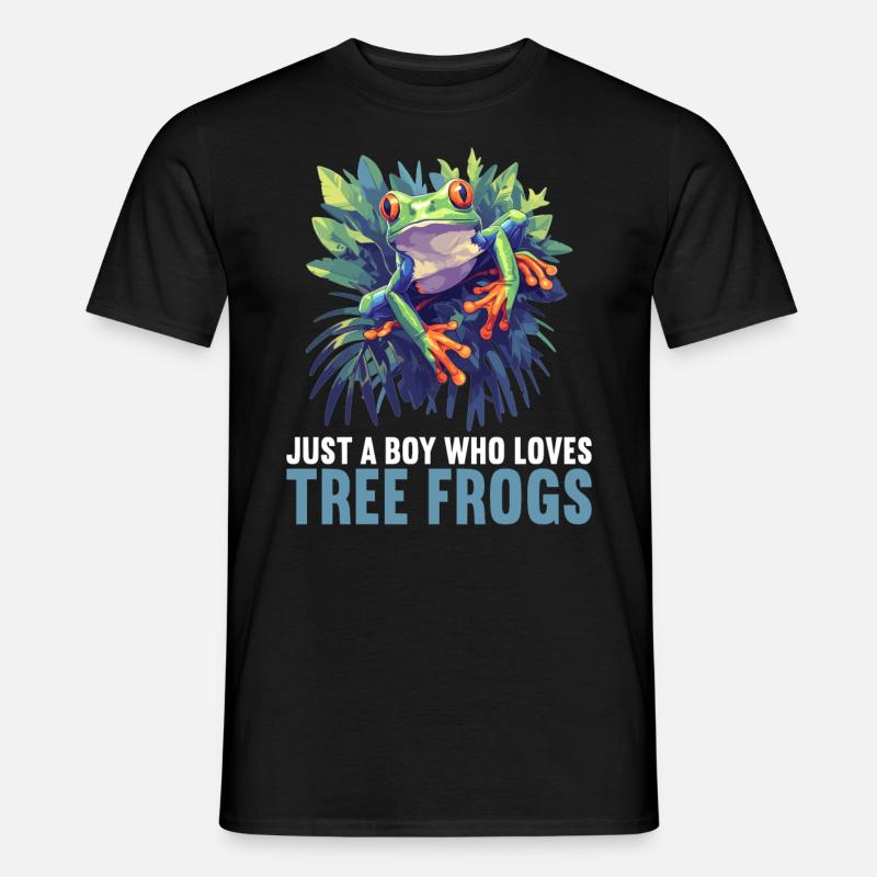 Tree Frog Baumfrösche Baumfrosch - Männer T-Shirt - Schwarz