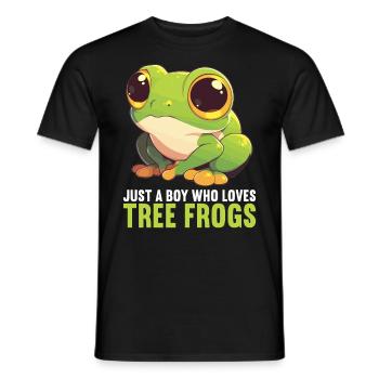 Tree Frog Baumfrösche Baumfrosch - Männer T-Shirt - Schwarz - Vorne - AI Model Male 178 light (178cm)