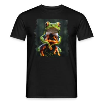 Tree Frog Baumfrösche Baumfrosch - Männer T-Shirt - Schwarz - Vorne - AI Model Male 178 light (178cm)