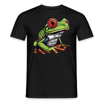 Tree Frog Baumfrösche Baumfrosch - Männer T-Shirt - Schwarz - Vorne - AI Model Male 178 light (178cm)