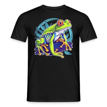 Tree Frog Baumfrösche Baumfrosch - Männer T-Shirt - Schwarz - Vorne - AI Model Male 178 light (178cm)