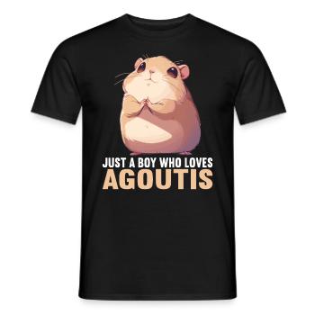 Agouti Agutis Aguti - Männer T-Shirt - Schwarz - Vorne - AI Model Male 178 light (178cm)
