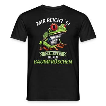 Tree Frog Baumfrösche Baumfrosch - Men's T-Shirt - black - Front - AI Model Male 178 light (178cm)