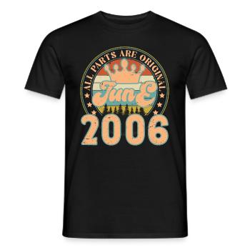 Juin 2006. Cadeau d’anniversaire juin 2006. June - T-shirt homme - noir - Devant - AI Model Male 178 light (178cm)