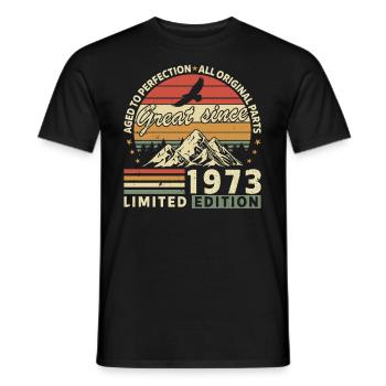 51 Jahre großartig seit 1973 limitierte Auflage - Männer T-Shirt - Schwarz - Vorne - AI Model Male 178 light (178cm)
