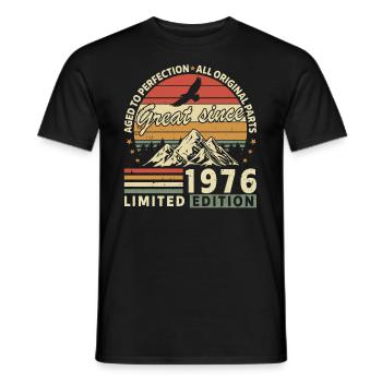 48 Jahre großartig seit 1976 limitierte Auflage - Männer T-Shirt - Schwarz - Vorne - AI Model Male 178 light (178cm)