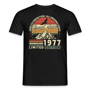 47 Jahre großartig seit 1977 limitierte Auflage - Männer T-Shirt - Schwarz - Vorne - AI Model Male 178 light (178cm)