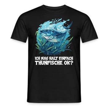 Tuna Thunfische Thunfisch - Männer T-Shirt - Schwarz - Vorne - AI Model Male 178 light (178cm)